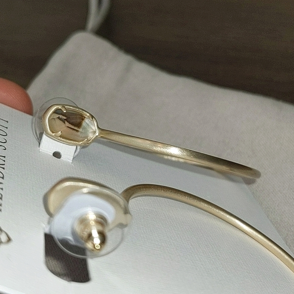 NEW Kendra Scott Pepper Stone Hoop Earrings - Picture 6 of 8